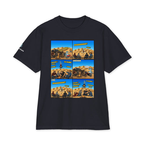 Double Engine Blow heavyweight tee in navy, front