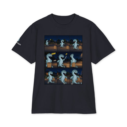 Bag in the Street heavyweight tee in navy, front