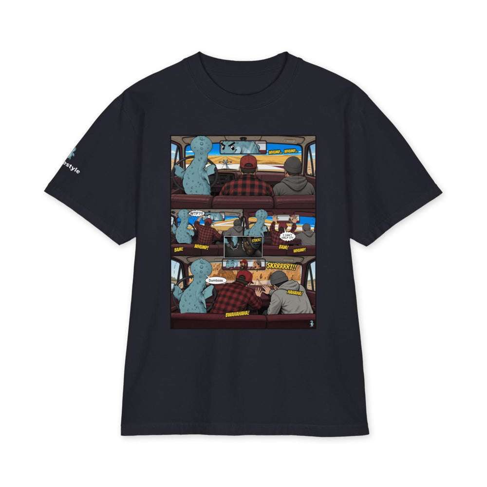 Whoop-di-doos heavyweight tee in navy, front