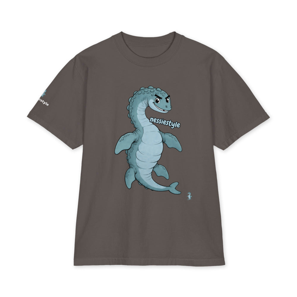Nessie Solo heavyweight tee in dark grey, front