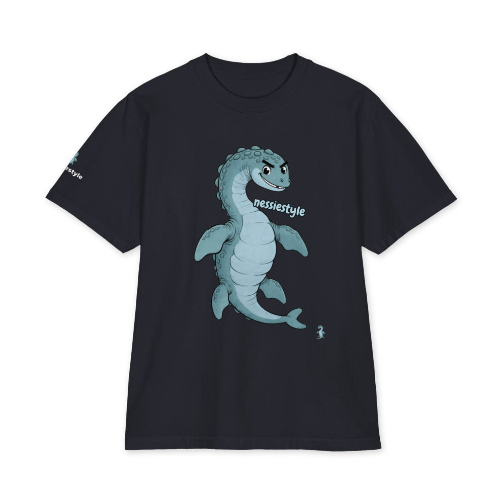 Nessie Solo heavyweight tee in navy, front