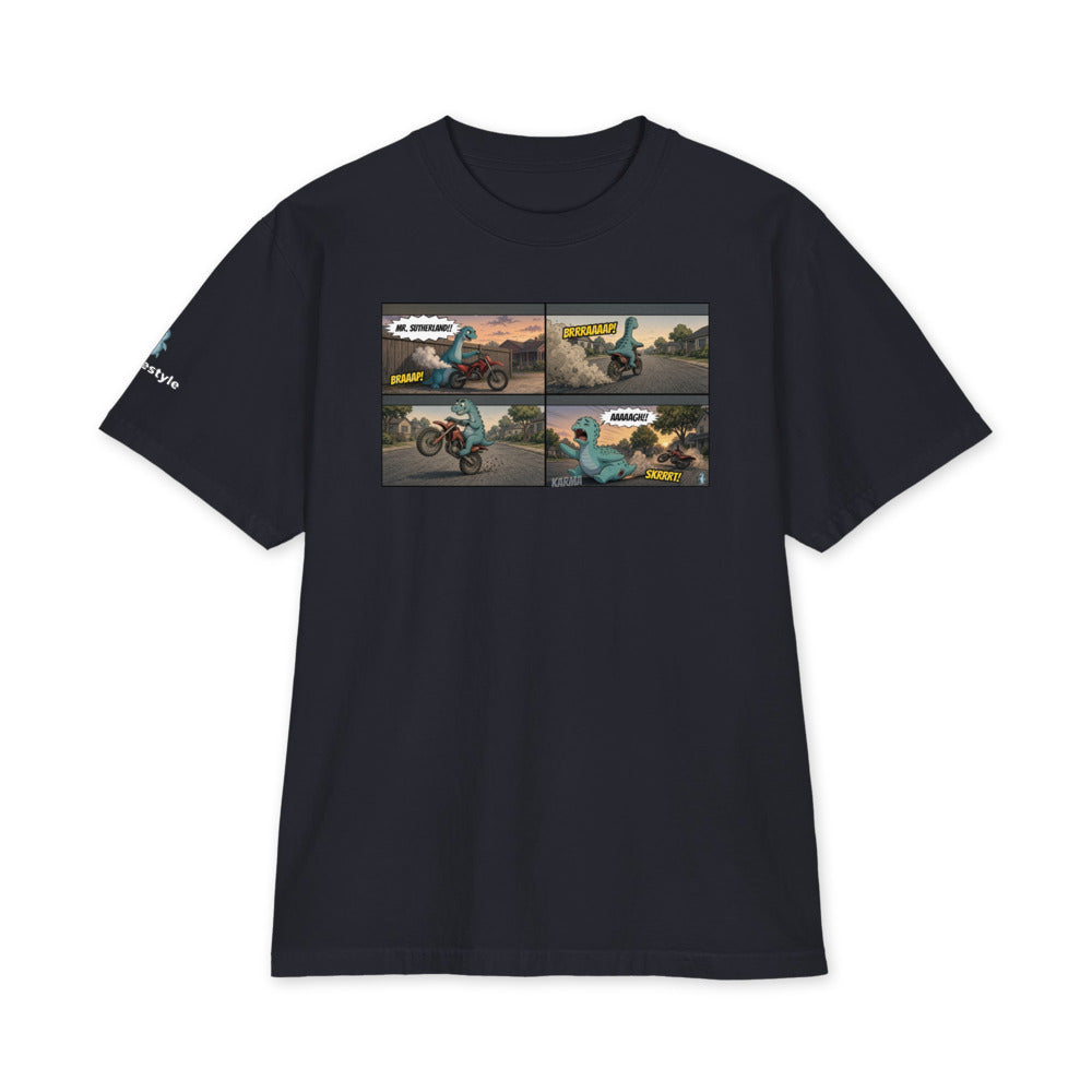 Mr. Sutherland heavyweight tee in navy, front