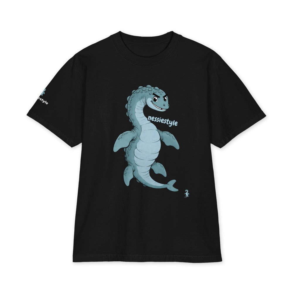 Nessie Solo heavyweight tee in black, front