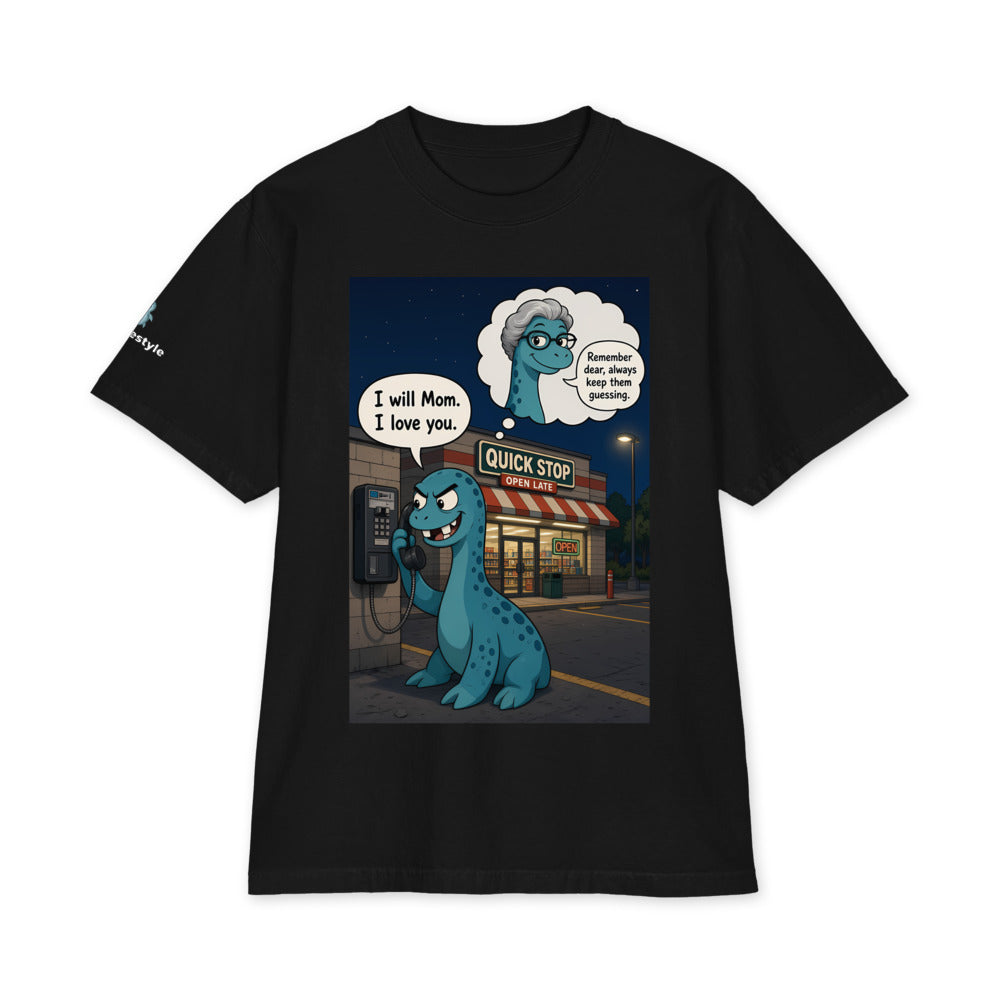 Payphone heavyweight tee in black, front
