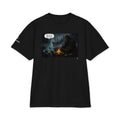Campfire Stories heavyweight tee in black, front