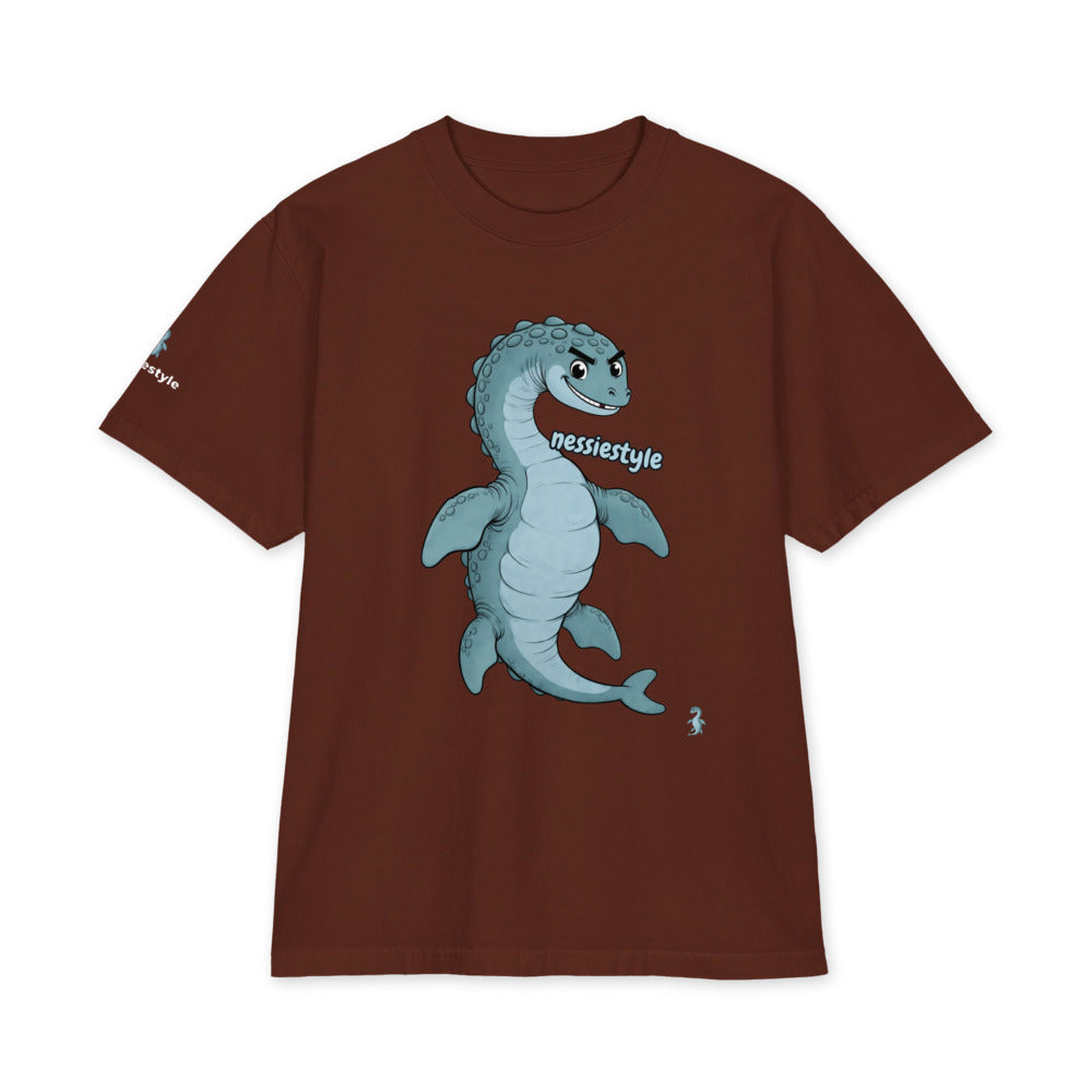 Nessie Solo heavyweight tee in brown, front