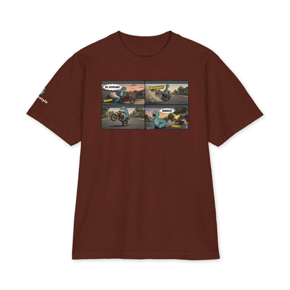 Mr. Sutherland heavyweight tee in brown, front