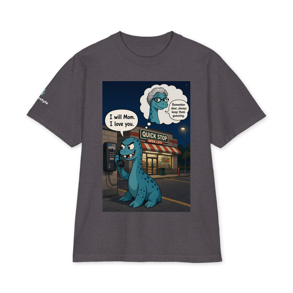 Payphone heavyweight tee in charcoal grey, front