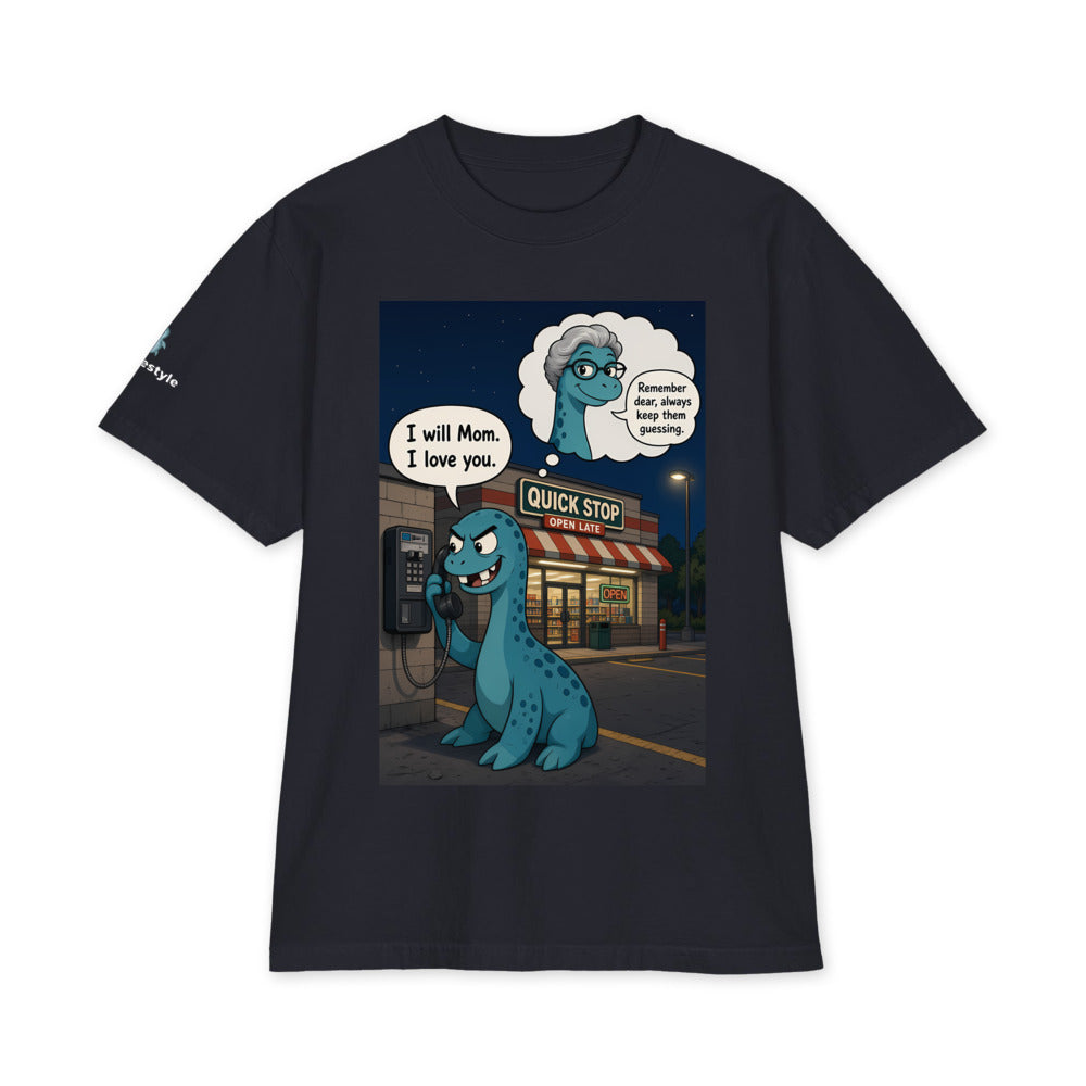 Payphone heavyweight tee in navy, front