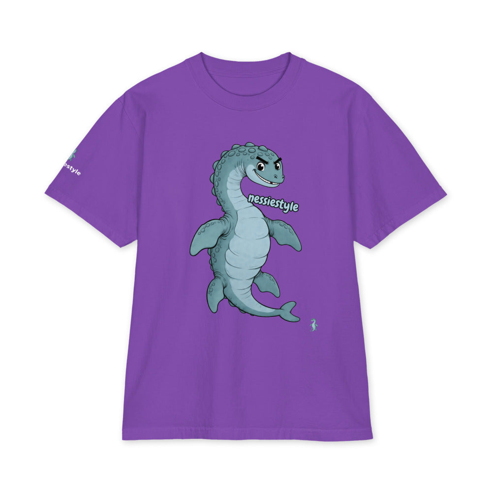 Nessie Solo heavyweight tee in purple, front